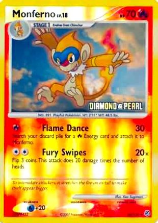 Monferno 056/130 [Burger King Promos]  - Reverse Holofoil
