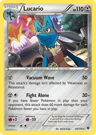 Lucario 063/124 [Miscellaneous Cards & Products]  - Holofoil