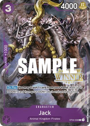 Jack (Offline Regional 2023) [Winner] (ST04-008)  [One Piece Promotion Cards] Foil