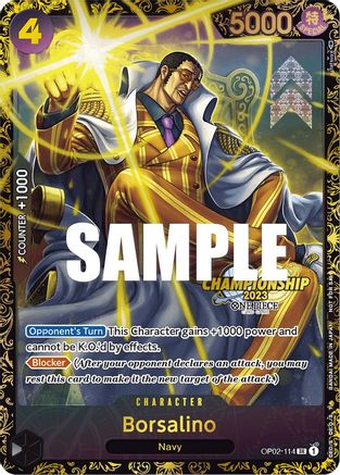 Borsalino (Championship 2023) (OP02-114)  [One Piece Promotion Cards] Foil