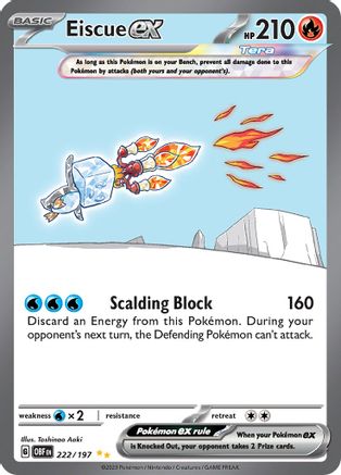 Eiscue ex 222/197 [SV03 Obsidian Flames]  - Holofoil