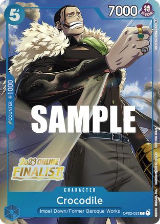 Crocodile (Online Regional 2023) [Finalist] (OP02-053)  [One Piece Promotion Cards] Foil
