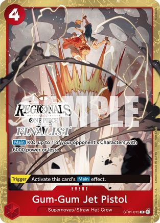 Gum-Gum Jet Pistol (Online Regional 2024) [Finalist] (ST01-015)  [One Piece Promotion Cards] Foil
