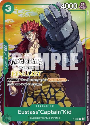 Eustass"Captain"Kid (Online Regional 2024 Vol. 2) [Finalist] (P-003)  [One Piece Promotion Cards] Foil