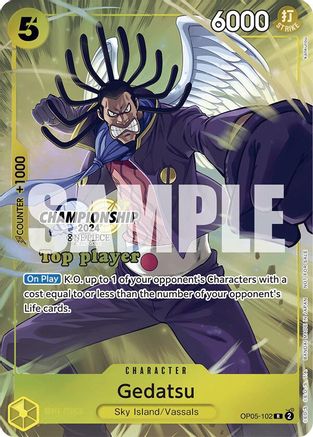 Gedatsu (Championship 2024 Top Player Pack) (OP05-102)  [One Piece Promotion Cards] Foil