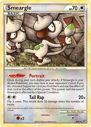 Smeargle 008/90 [Undaunted]  - Reverse Holofoil