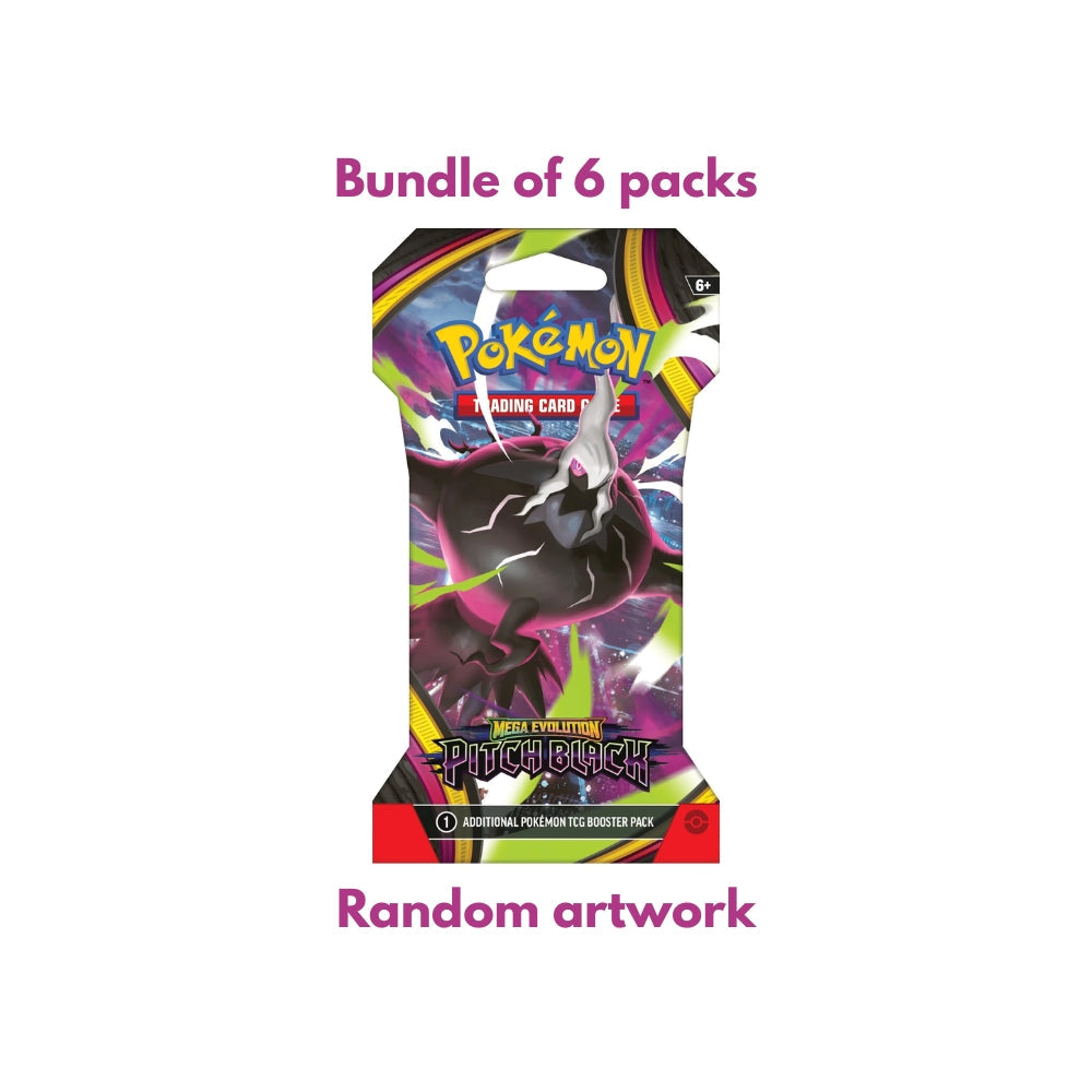 Pokemon Pitch Black Sleeved Booster Pack (Bundle of 6)